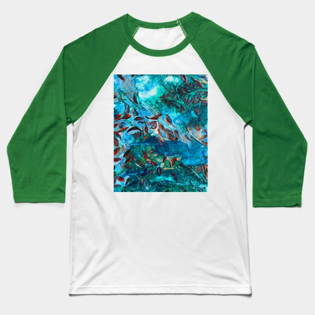 Ocean Depths, Earth Day, Environmental Baseball T-Shirt by ANoelleJay